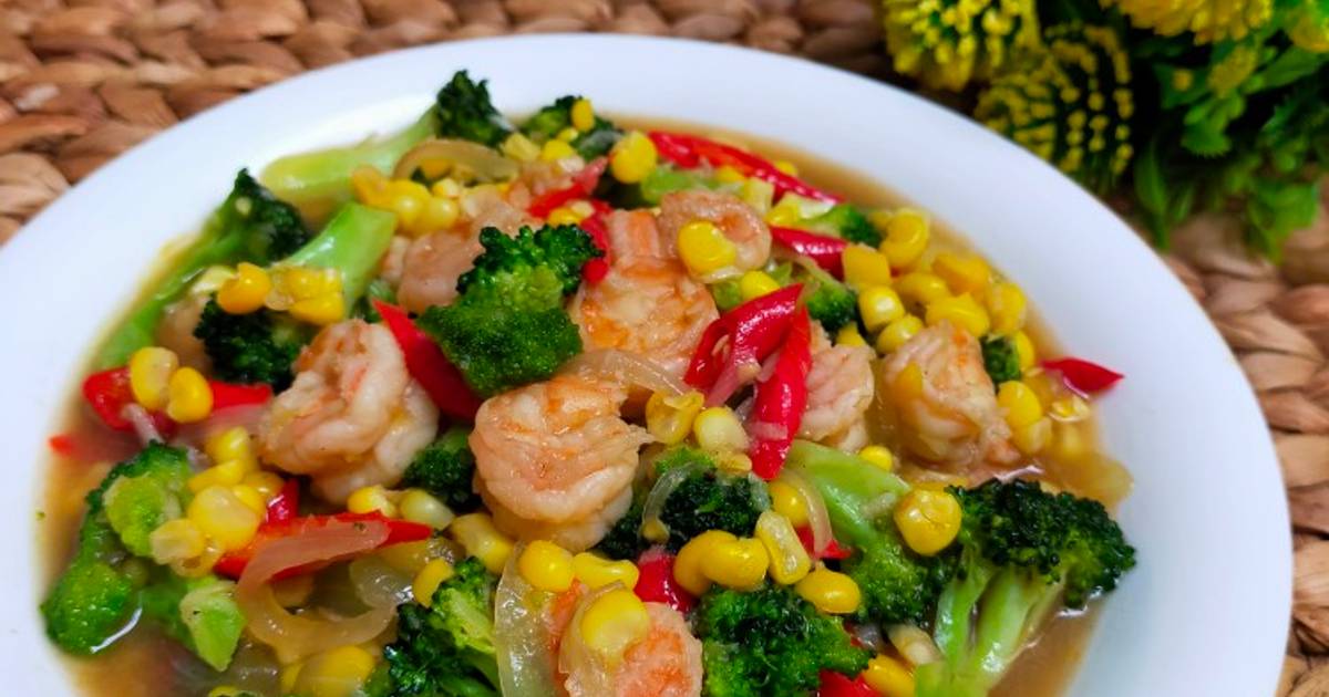 Resep Brokoli Udang Jagung Saos Tiram Oleh Rahma Bunda Radit And Rafa