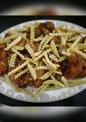 A picture of Chicken tandoori with few spices😍😋.