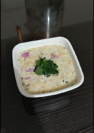 A picture of Masala boondi raita.