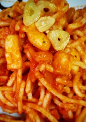 Una foto de Spaghetti a la marinera