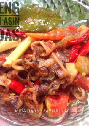 Foto resep Oseng Cumi Asin Pedas