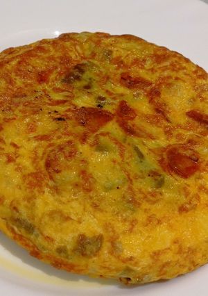 Foto principal de Tortilla de judías verdes con chorizo
