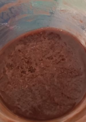 Una foto de Helado de guineo con chocolate