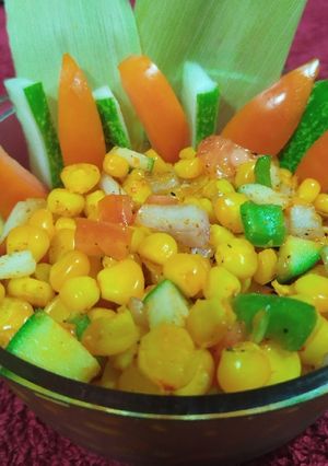 A picture of Corn chaat.
