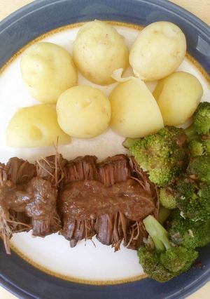 A picture of Delicious Beef Brisket in a Slow Cooker.