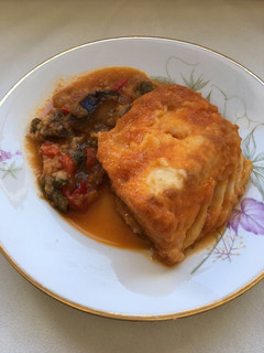 Una foto de Bacalao con sanfaina