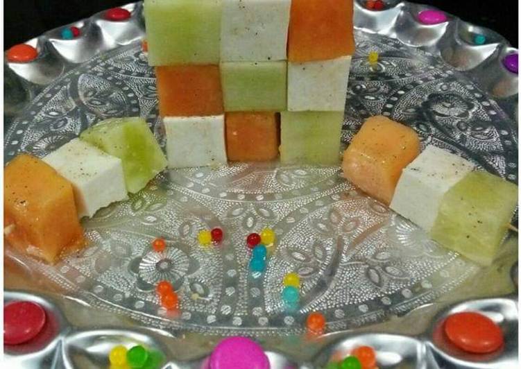 Tricolour Cube Salad