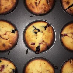 A picture of Buttermilk berry muffins.