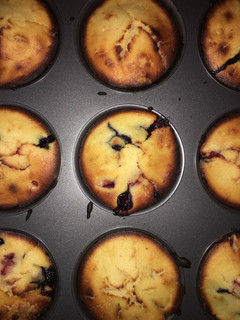 A picture of Buttermilk berry muffins.