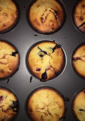A picture of Buttermilk berry muffins.