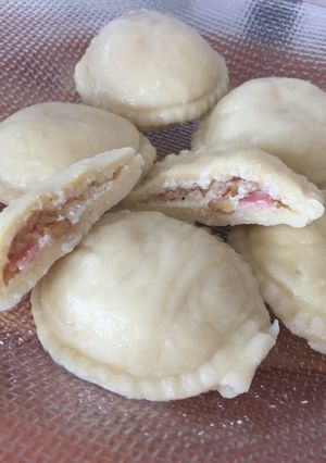 Una foto de Sorrentinos de ricota, jamón y nuez