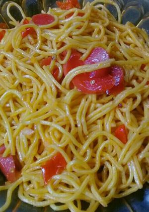 Foto resep Mie basah masak sosis