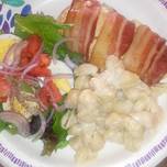 Cream Cheese Stuffed & Bacon Wrapped Breast