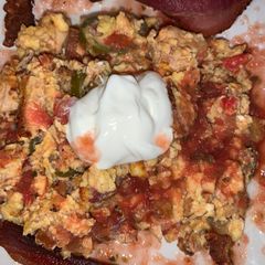 A picture of Scrambled Eggs Southwestern Style.