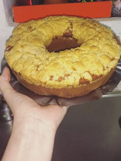 Una foto de Budín de banana con crumble