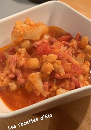 Une photo de Choux-fleurs et pois chiches au curry au Cookeo