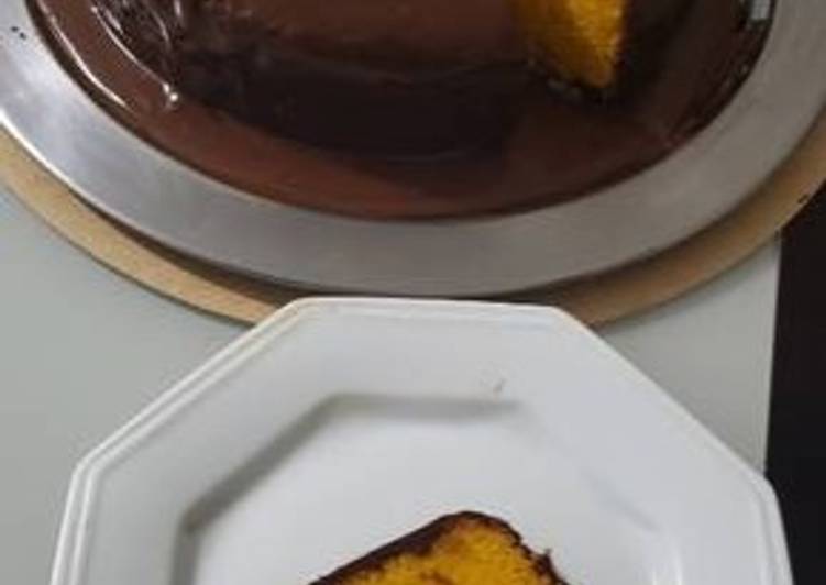 Steps to Make Ultimate Bolo de cenoura com ganache de chocolate com pimenta