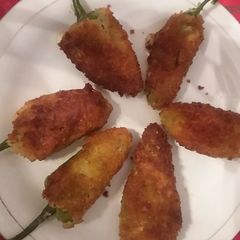 A picture of Mayo chicken  filled chili 🌶#iftar with huma #cookpadApp.