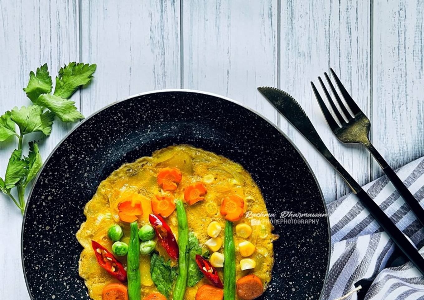 Resep Curry Spiced Vegetable Omelette yang Lezat Sekali