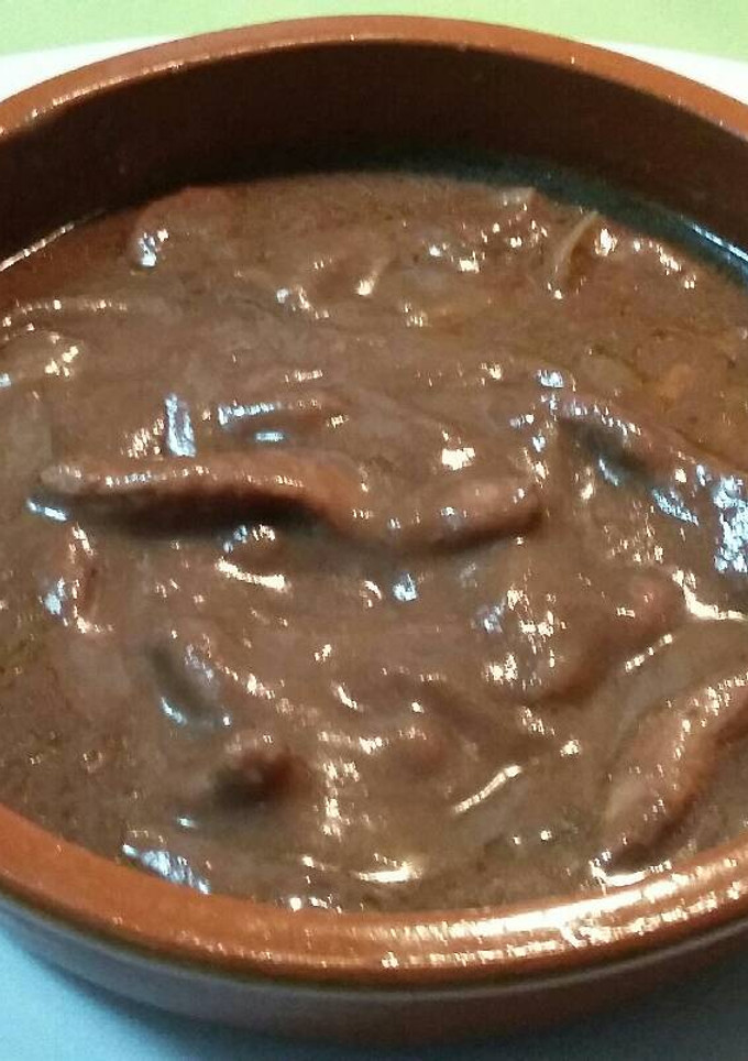 Una foto de Secreto ibérico en salsa bordelaise