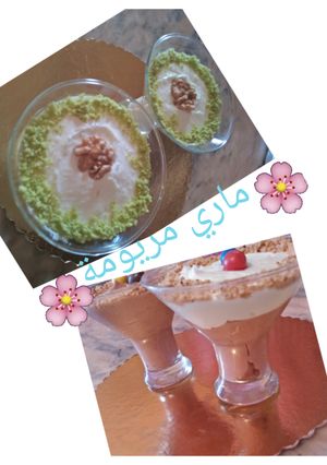 صورة لوصفة تحلية بالقشطة والكريم شانتيه 🍧🍨