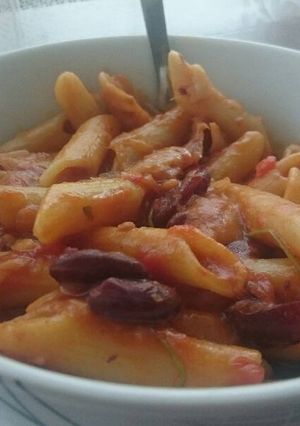 A picture of Pasta with Kidney Beans.
