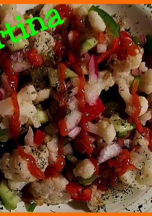 Una foto de Ceviche de coliflor