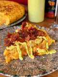 Spanish Potato Omelette with Crispy Pork Ear