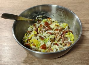 Foto principal de Cocina de aprovechamiento: ensalada de arroz con emulsión de mostaza y miel al estragón