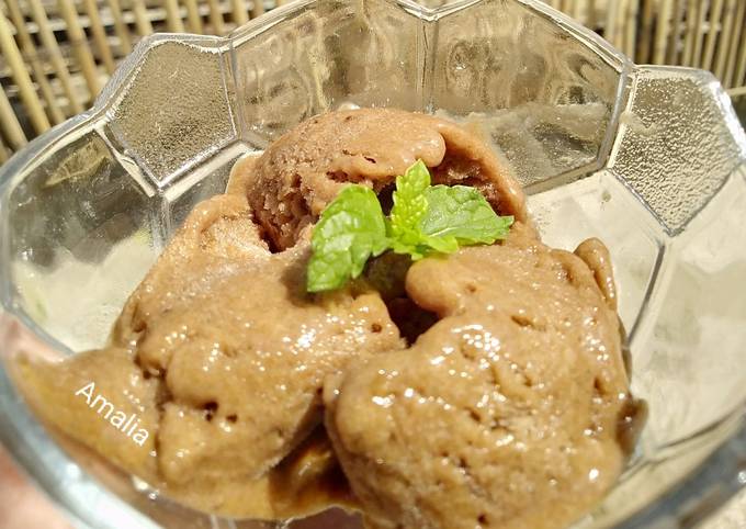 Resep memasak Sorbet Pisang coklat (Ice cream pisang)  gurih