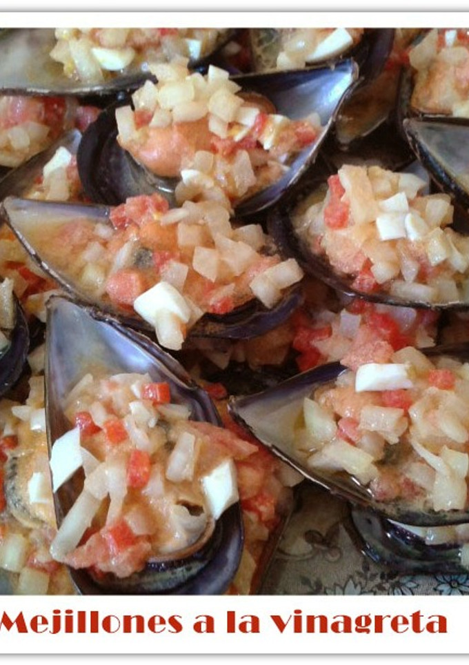 Una foto de Mejillones a la vinagreta