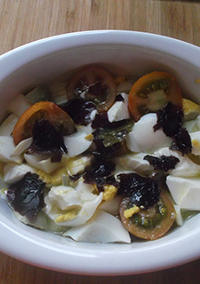 Una foto de Ensalada de algas rojas (dulse)