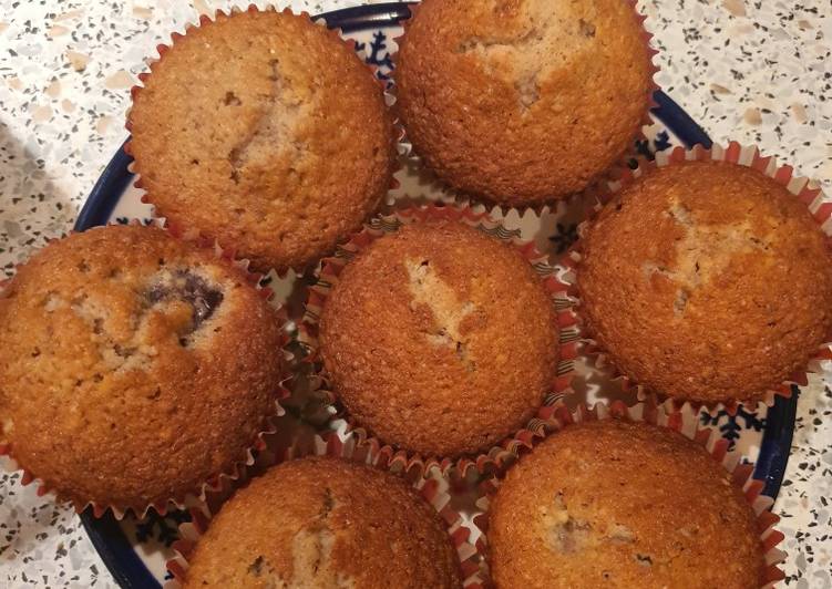 Meggyes - diós muffin