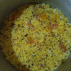 A picture of Mustard lemon rice.