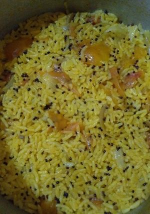 A picture of Mustard lemon rice.