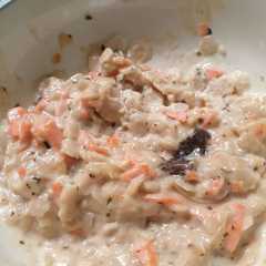 รูปของ Macaroni Bellamy's pasta Creamy Salmon MPASI 1 th