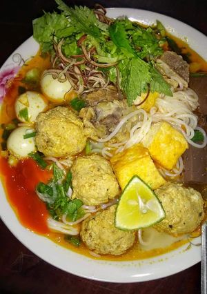 Hình của món Bún riêu thịt.