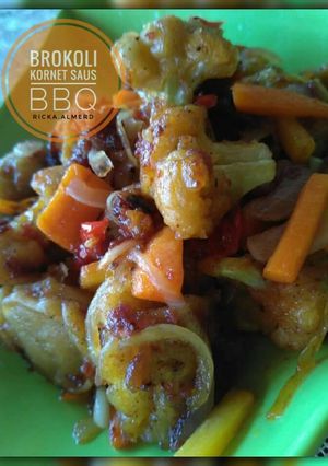 Foto resep Brokoli kornet saus BBQ🌳