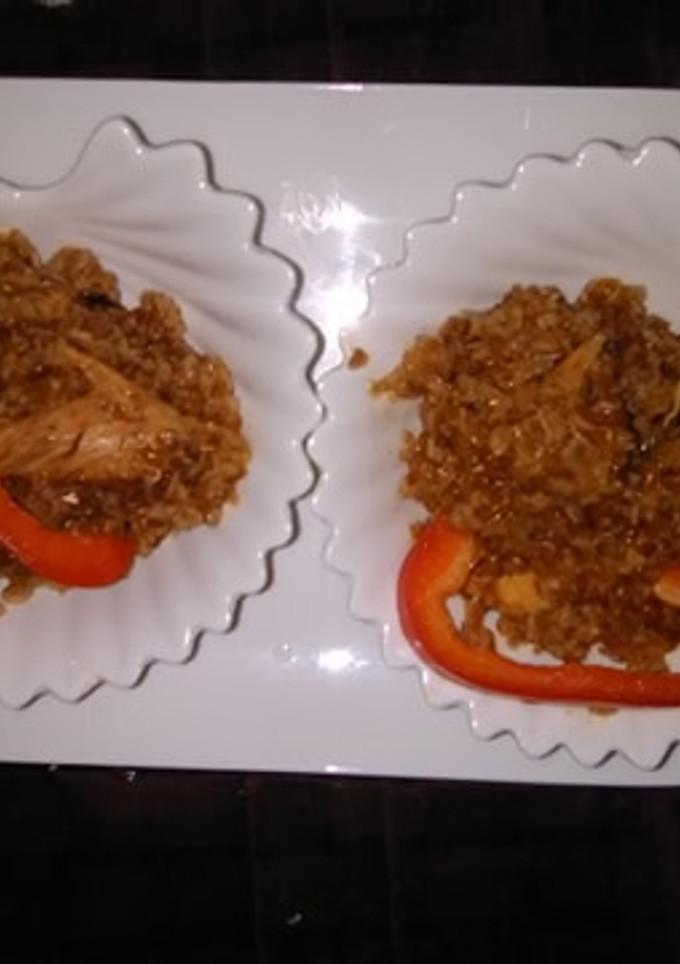 Una foto de Trigo con sardinas y coco