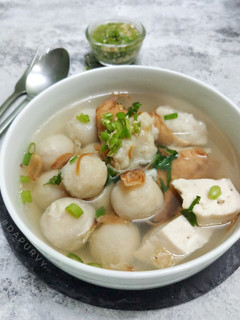Foto resep BAKSO IKAN SAMBAL HIJAU ala dimas ahmad