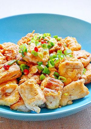 家常豆腐炒蛋 的食譜成品照片