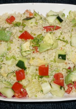 A picture of Couscous Salad with Avocado.