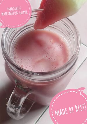 Foto resep Smoothies watermelon guava🍉🍑