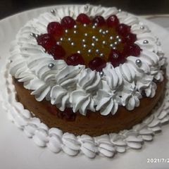 A picture of गेहूं के आटे से और गुड़ से बना मैंगो केक(ganhu ke aate se aur gud se bna mango cake recipe in hindi).