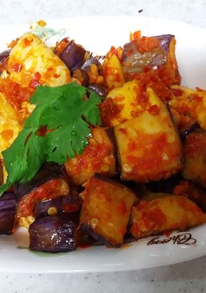 Foto resep Balado terong dan telor dadar