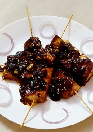 A picture of Paneer satay.