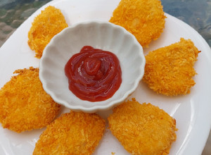 Una foto de Nuggets de pollo caseros, en freidora de aire