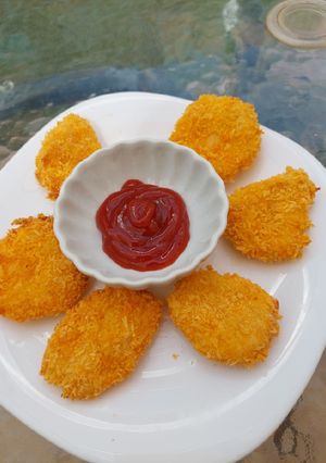 Una foto de Nuggets de pollo caseros, en freidora de aire