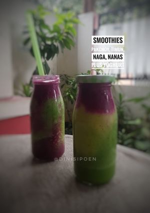 Foto resep Smoothies Nanas, Naga, Pakchoy