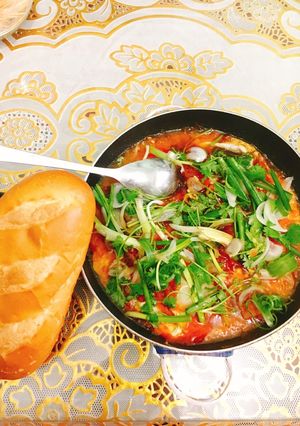 Hình của món Bánh mì chảo.